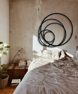 Arte de pared circular para decoración de pared o pasillo de acento de sala de estar a precio mayorista Arte de pared Premium con diseño de regla de oro - Product Image 4