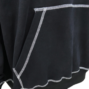 Custom <b>Mens</b> Oversized Contrast Stitching Hoodie Silk Screen Printing Hooded Sweatshirt Blank Reverse Stitch <b>Pullover</b> <b>Men</b> Hoodies - Product Image 5