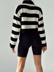 Suéter Polo personalizado para mujer, camisas 100% algodón con logotipo, botón, Polo, elegante, informal, largo, suéter - Product Image 2