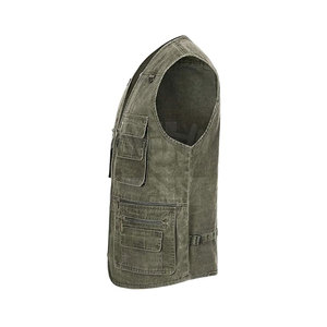 Gilet de travail en toile pour homme, imperméable, résistant, multi-poches, pour l'extérieur, avec de grandes poches, service OEM - Product Image 3