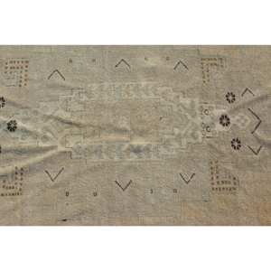 Tapis en laine turque vintage 4.7 X 10.8ft fait à la main Beige marron grand tapis rectangulaire Patchwork Design pour couloir salon - Product Image 5