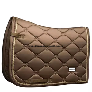 High Quality Quilted TC Fabric Horse Saddle <b>Pad</b> Set Horse <b>Smart</b> Selling Polyester Breathable Satin Shockproof - Product Image 2