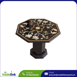 Mesa de comedor de mármol Pietra Dura con elegante incrustaciones de mármol refinado y muebles para el hogar de vidrio para una experiencia gastronómica excepcional - Product Image 5