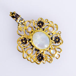 Nueva llegada de alta calidad sólido 925 joyería de plata esterlina Arco Iris piedra lunar piedra preciosa colgante joyería fina para mujeres y niñas - Product Image 4