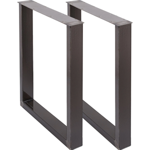 Metal Legs <b>Square</b> Frame 2Pcs Furniture Parts Dining <b>Table</b> Legs 2204lbs Load <b>Black</b> Color DIY Furniture Legs EDPTBL006 - Product Image 4