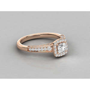 10K Gold Solitaire Ring for Ladies Lab Grown Diamond - Product Image 2