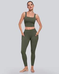 Pantalon de yoga taille haute en polyester spandex respirant pour femme motif solide sexy Leggings longs grande taille Logo personnalisé - Product Image 4