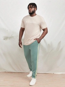 Pantalon de jogging léger en molleton de coton pour hommes Pantalon de survêtement taille moyenne sur mesure avec cordon de serrage réglable Pantalon de survêtement décontracté - Product Image 4