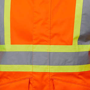Vestes de travail d'hiver à capuche amples et personnalisées, haute visibilité, avec bandes réfléchissantes, logo frontal, service OEM - Product Image 4