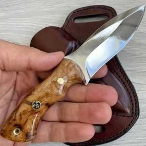 Cuchillo de Caza de Acero de Damasco Hecho a Mano y Personalizado, Forjado a Mano, de Espiga Completa, Grado Industrial con 1 Año de Garantía - Product Image 6