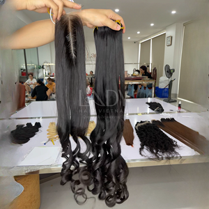 Raides Ondulés Super Double Dessiné Vietnamien Raw Naturel Extensions de Cheveux Humains Meilleur Prix de Gros - Product Image 5