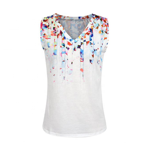 เสื้อกล้ามแขนกุดลำลองสำหรับผู้หญิงเสื้อกล้ามสำหรับใส่ไปยิมฟิตเนสสีล้วนระบายอากาศได้ดี - Product Image 1