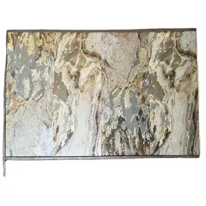 El mejor precio 100% Chapa de piedra de pizarra normal ecológica Panel de pared exterior de 2mm de espesor Tamaños 4x2 y 4x8 Forma de bloque natural - Product Image 1