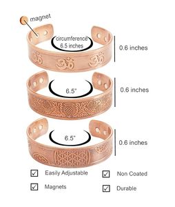 Gemelos de cobre puro con textura rústica con detalles artesanales para guardarropa clásico de Caballero al precio más barato - Product Image 2