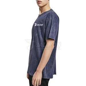 Utilisation confortable à la mode coton/Polyester coupe ample imprimé lavage à l'acide séchage rapide respirant T-Shirt hommes taille sur mesure fait bas - Product Image 4