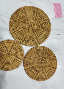 Custom Rattan Coasters Branded Drink Mats Business Orders - Product Image 3