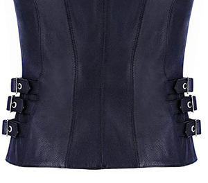 Gilet en cuir pour femme avec fermeture éclair sur le devant, vente chaude, gilet en cuir décontracté sans manches, gilet en cuir matelassé pour femme - Product Image 6