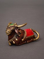 Statuette d'éléphant en laiton majestueux, sculpture artisanale pour bureau, table d'appoint, couloir, cheminée, œuvre d'art décorative moderne