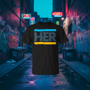 เสื้อยืดสตรีทแวร์แกมมาสีน้ำเงินย้อนยุคของเธอพลาดคอลเลกชันโปรโมชันที่ตรงกัน - Product Image 3