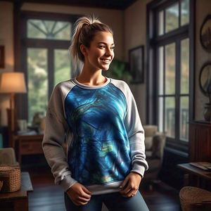 เสื้อสเวตเตอร์คอกลมพิมพ์ลายสำหรับผู้หญิงเสื้อสเวตเชิ้ตพิมพ์ลายกราฟิกสำหรับผู้หญิงเสื้อสเวตเชิ้ตแบบซับลิเมชันน้ำหนักปานกลางงาน OEM - Product Image 1