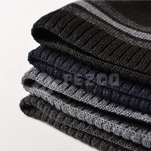 Winter Beanie Hats High Quality Custom Made Design Jacquard Beanie Hats Wholesale Custom Organic Wool Beanie Hat - Product Image 2