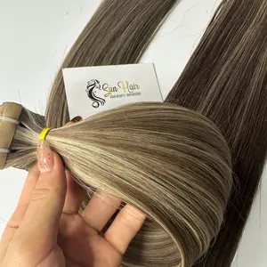 Wholesale Hot Fashionable and Gorgeous Highlight Colour Tape in Hair Raw Unprocessed Cutilcle Aligned 100% Human Hair Extensions