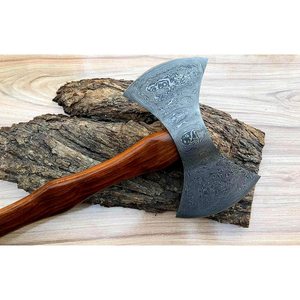 Custom Hand Forged Damascus Steel Functional <b>Axe</b> Viking <b>Axe</b> Tomahawk Hatchet <b>Axes</b> With Sheath - Product Image 4