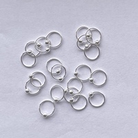 Aretes de Bola Redonda de Plata de Ley 925 de 10 mm, Aretes de Micras Doradas, Materiales de Joyería de Lujo para Hacer Joyas, Aretes de Alibaba