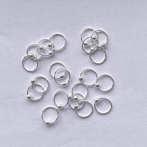 10mm 925 plata esterlina bola redonda pendiente oro Micron pendientes hallazgos lujo DIY joyería fabricación Material pendientes Alibaba - Product Image 2