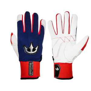 Guantes de bateo de béisbol de cuero personalizados Pro Grip, ligero y duradero para hombres, mujeres, tallas para jóvenes - Product Image 4