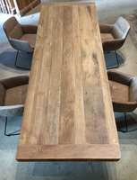Table à Manger Rectangulaire en Bois de Noyer Massif de Luxe, Prix Direct Usine, pour Restaurant, Café, Cuisine, avec Incrustation de Résine Époxy Type « River »