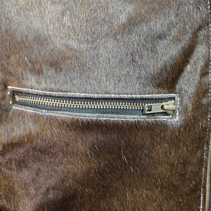 Wholesale Natural Hair-On Cow Skin Men's Winter Leather Jacket Stand Collar OEM Service Front Logo - Product Image 2