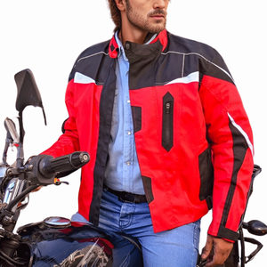 Touring imperméable hiver imprimé moto veste classique rouge coupe-vent CE blindé Biker Gear Textile veste unisexe - Product Image 5
