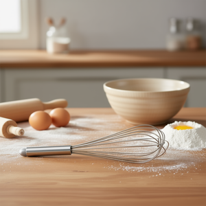 Batidor de Acero Inoxidable de 25 cm, Utensilio 3098 para Hornear y Cocinar, Hoja de Datos Técnicos Incluida - Product Image 3