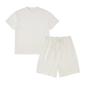 Fabrication de LOGO personnalisé vente en gros ensemble short et chemise pour hommes grande taille ensemble short et chemise d'été vierge surdimensionné pour hommes fitness gym - Product Image 4