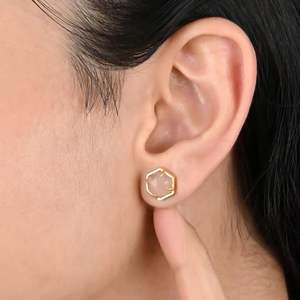 8mm <b>Rose</b> <b>Quartz</b> Stud <b>Earring</b> 925 Sterling Silver Prong Setting Handmade Fashionable October Birthstone Jewelry for Gift - Product Image 6