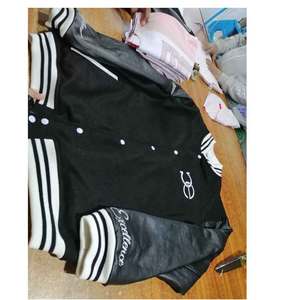 Wholesale Unisex wool body <b>jackets</b> custom chenille embroidery leather sleeve baseball letterman oversized varsity <b>jackets</b> - Product Image 2