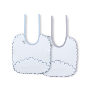 Juego de Baberos (2 Unidades) 100% Algodón, Color Gris y Azul, Rango de Edad 0-12 Meses - Product Image 1