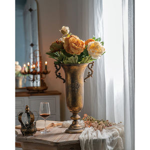 European Style Decorative Iron Flower <b>Vase</b> Best Quality Elegant Metal Flower <b>Vase</b> Vintage Royal <b>Vase</b> - Product Image 6