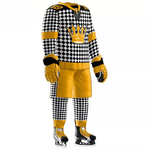 Ensemble de hockey sur glace personnalisé de haute qualité pour hommes adultes maillot sublimé avec broderie vêtements de hockey sur glace haut de gamme - Product Image 2
