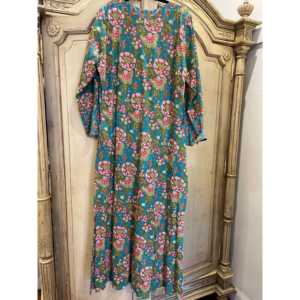 Vestido de Verano Estilo A-Line, Alta Calidad, Viscosa, Estampado Floral, Cintura Imperio, Mangas Abullonadas, Sin Cuello, Para Cualquier Temporada - Product Image 5