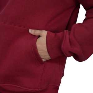 Felpa con cappuccio bordeaux per uomo in pile di cotone Pullover con cappuccio Casual Fit Streetwear pronto a spedire nessuna tariffa con consegna rapida - Product Image 5