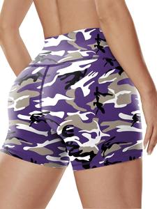 Shorts de yoga pour femmes en gros personnalisés, imprimé léopard, taille haute, sans couture, effet push-up, shorts de sport pour la salle de sport - Product Image 4