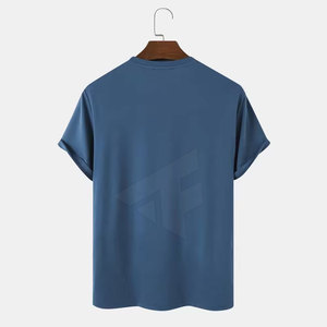 T-shirts à manches courtes en coton et polyester 100% pour hommes, conception de logo personnalisé, service OEM, vente en ligne à motifs solides - Product Image 2
