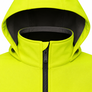 Chaqueta de Seguridad Reflectante de Alta Visibilidad, Resistente al Agua, con Capucha, Amarillo Verde, Unisex, Ropa de Trabajo de Softshell, Chaquetas Personalizadas al por Mayor - Product Image 5