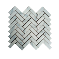 Carreaux de mosaïque en porcelaine à chevrons brillants de style design moderne, aspect brique Carrara, antibactériens, pour murs et sols d'hôtel