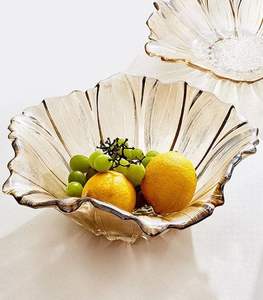 Bol à chocolat en verre Restaurant Vaisselle Décoration Bol à fruits Fait à la main Couleur or Bol à dessert en verre transparent - Product Image 4