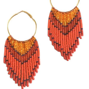 Pendientes de Cuentas de Semillas de Estilo Étnico, Nueva Llegada, la Mejor Calidad, Joyería Artesanal para las Orejas, Accesorios Coloridos de la India - Product Image 1