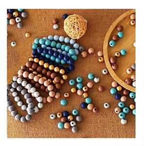 Perles en forme de coeur sur ficelle sur bois Perles en bois colorées personnalisées en forme et taille Livraison rapide depuis l'Inde - Product Image 6