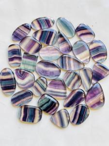 Buena calidad azul fluorita piedra preciosa suelta hecha a mano suave pulido fluorita cabujón para hacer joyas regalo para ella Fluroite - Product Image 3